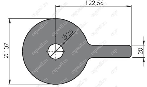 Чертеж предохранительной шайбы RVG, Rabo Ду50